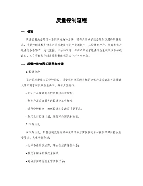 质量控制流程