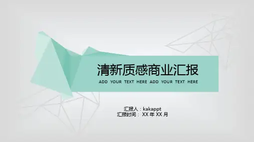 清新质感商业汇报PPT模板