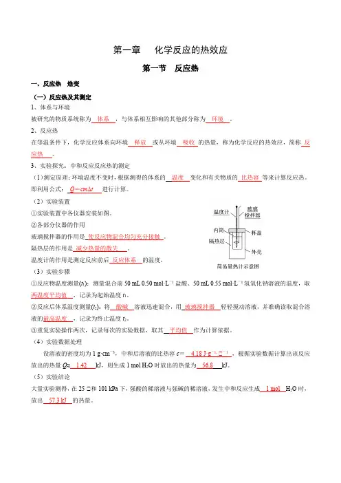人教版(2019)高中化学选择性必修第一册必背知识清单(含完整解析)