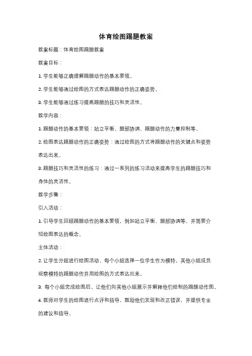 体育绘图踢腿教案