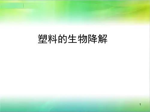 塑料降解ppt课件