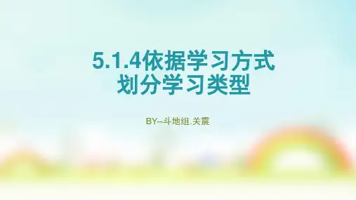 依据学习方式划分学习类型