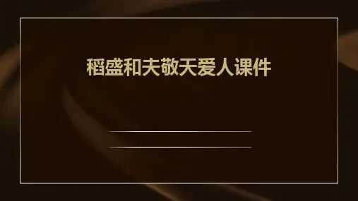 稻盛和夫敬天爱人课件