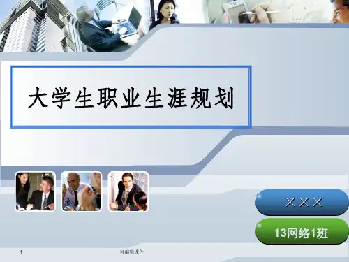 计算机网络技术专业职业生涯规划PPT课件