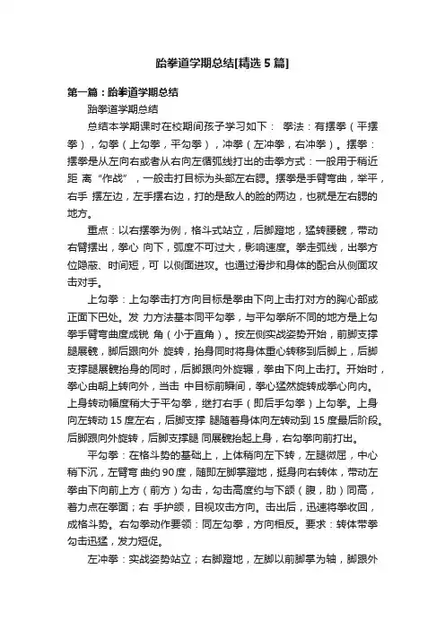 跆拳道学期总结[精选5篇]