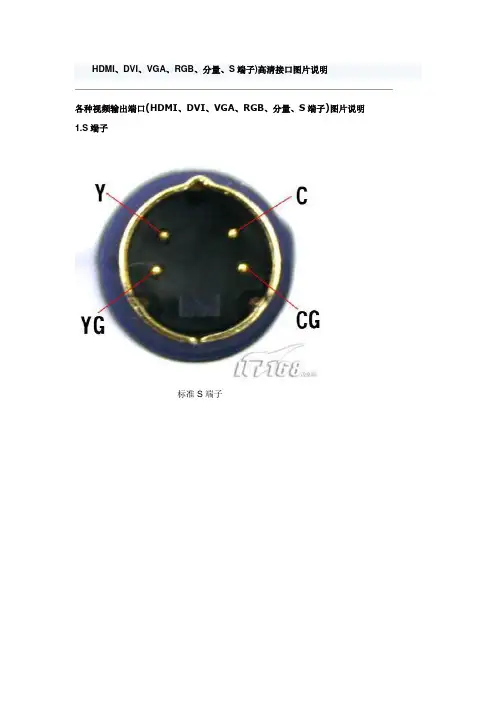 各类高清接口图片说明及会议室布线说明