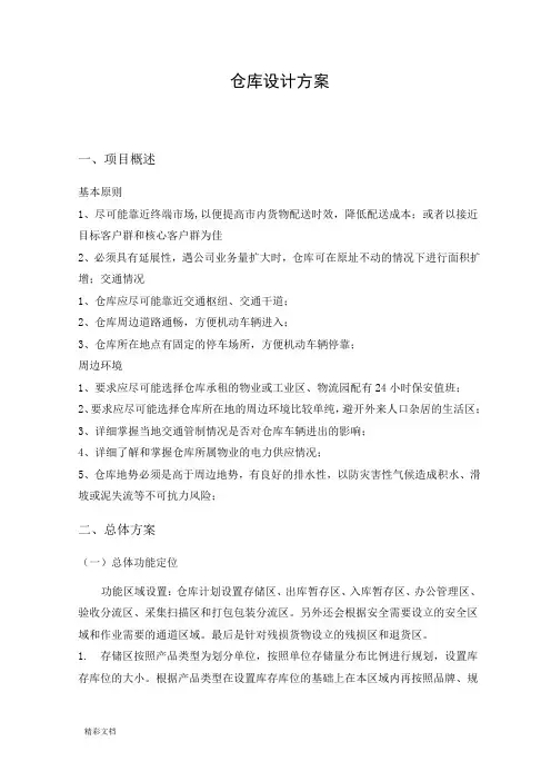 仓库设计方案设计
