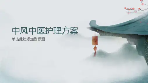 中风中医护理方案