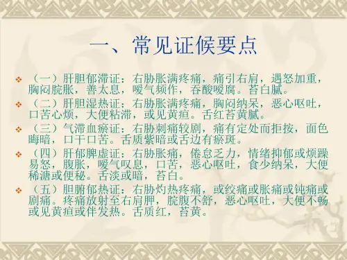 胆胀(胆囊炎)中医护理方案ppt课件