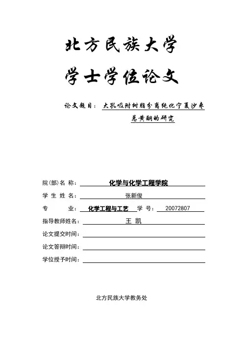 大孔吸附树脂