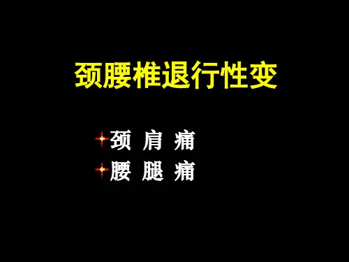 颈腰椎退行性变 ppt课件