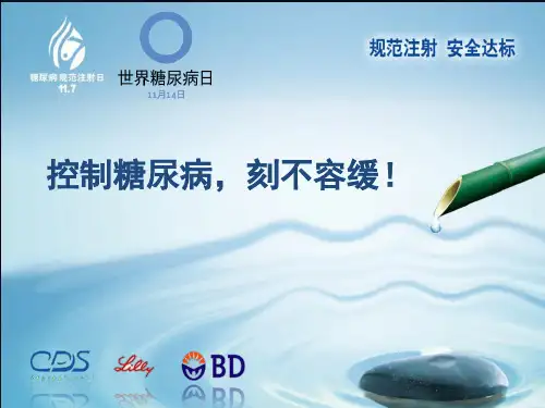 糖尿病日教育讲座精品PPT课件