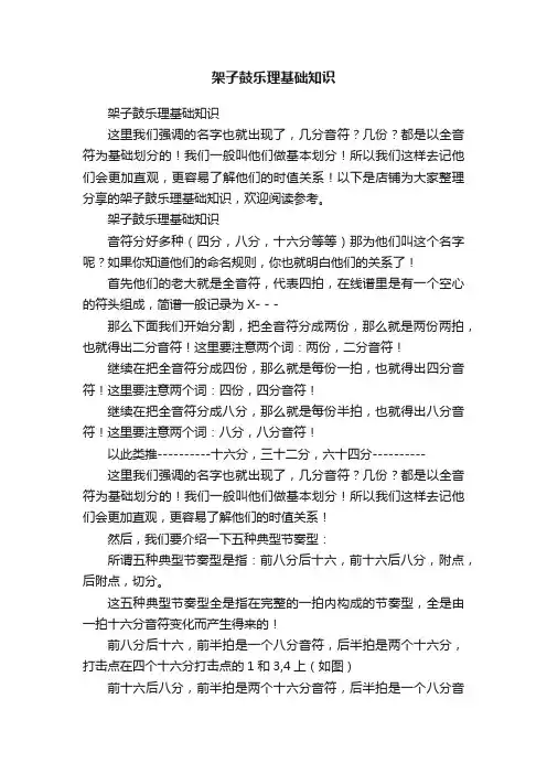 架子鼓乐理基础知识