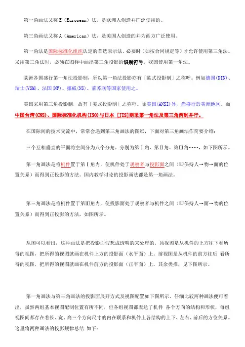 CAD第一视角与第三视角区别及优缺点