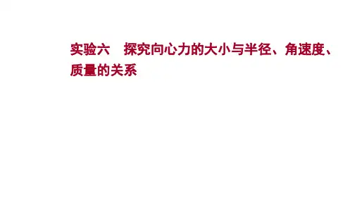 高考物理苏教版一轮课件实验六探究向心力的大小与半径角速度质量的关系