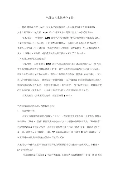 气体灭火系统操作手册
