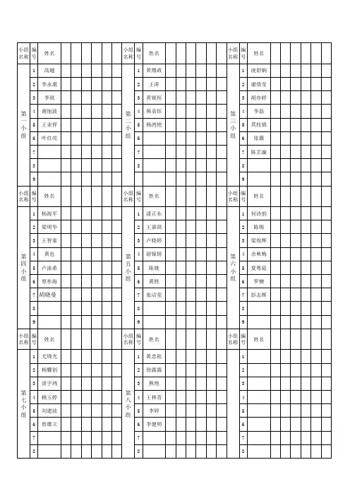 小组合作学习班级评分表