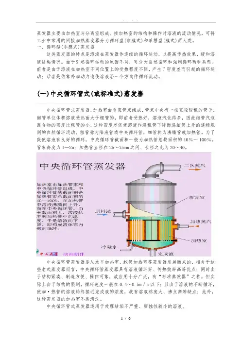 蒸发器原理结构简介