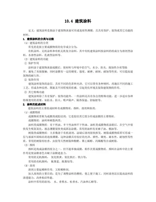 建筑涂料