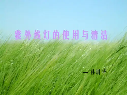 紫外线灯的使用与清洁幻灯片PPT
