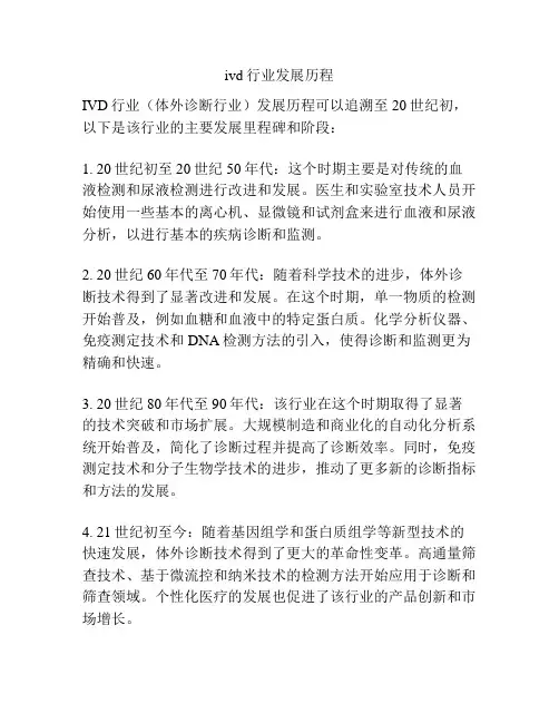 ivd行业发展历程