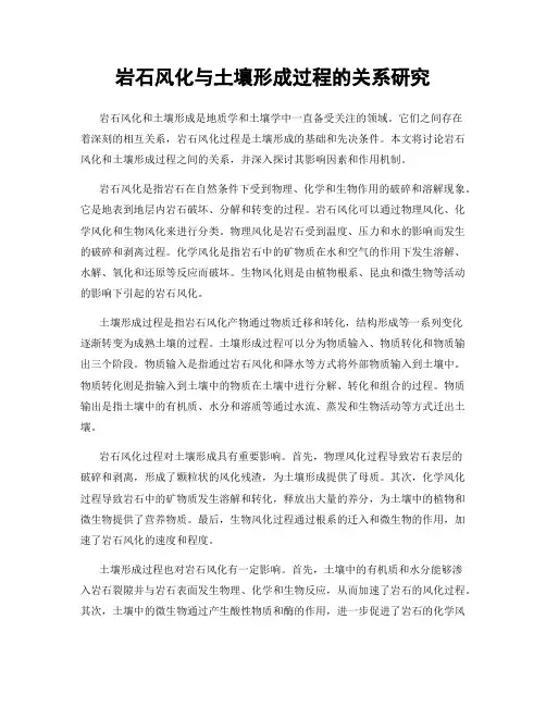 岩石风化与土壤形成过程的关系研究