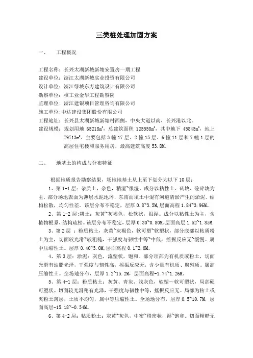 长兴新塘花园三类桩处理
