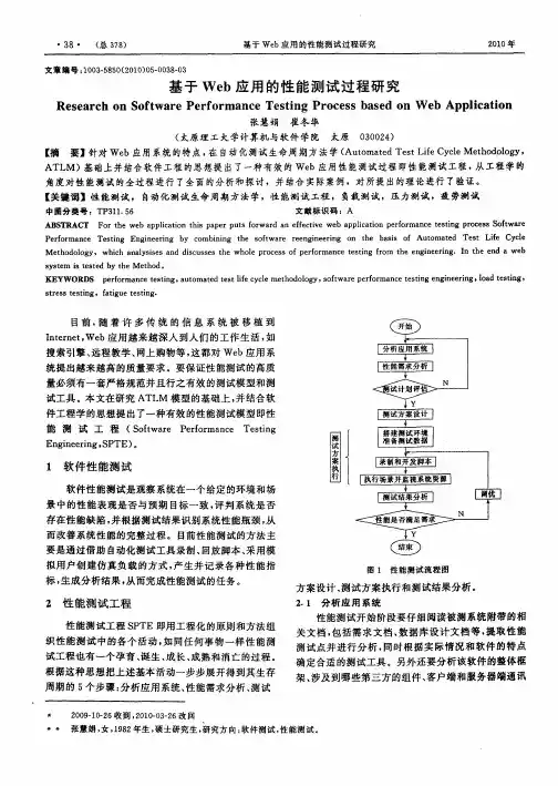 基于Web应用的性能测试过程研究