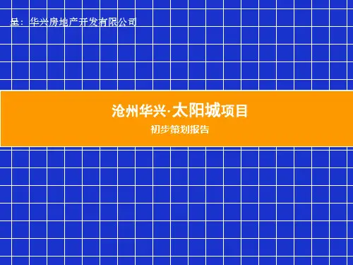 沧州华兴.太阳城项目初步策划报告