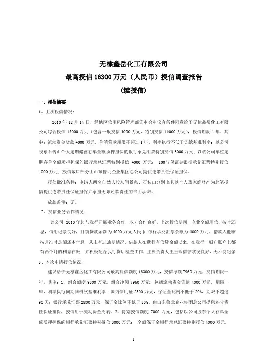 无棣鑫岳化工有限公司简介