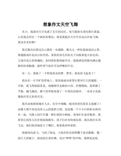 想象作文天空飞翔