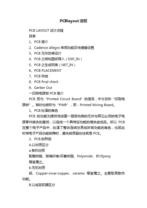 PCBlayout流程