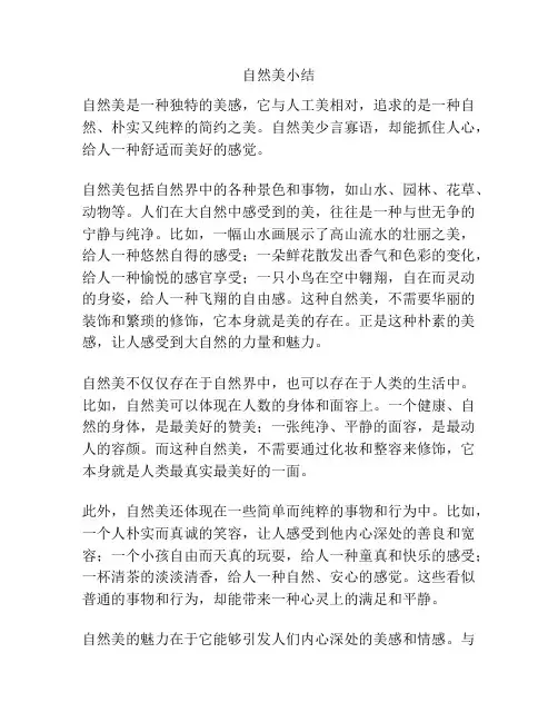自然美小结