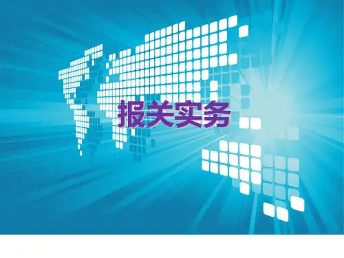 报关实务(项目一)PPT课件