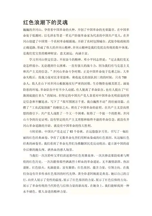 红色精神论文