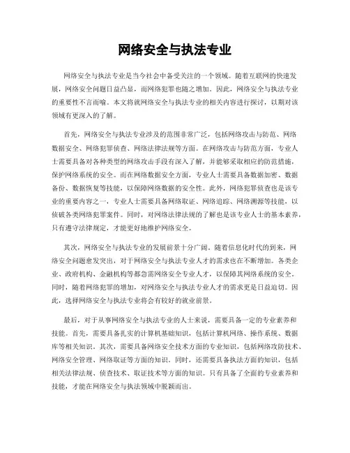 网络安全与执法专业