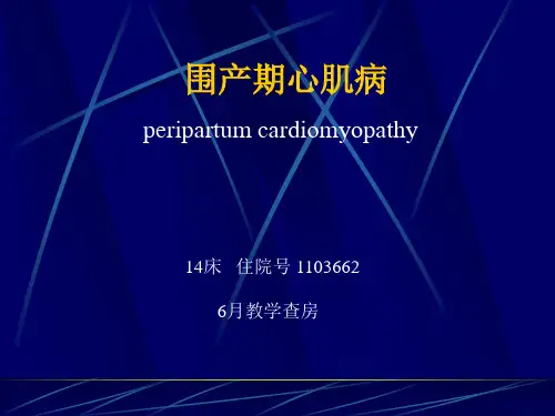 围产期心肌病 ppt课件