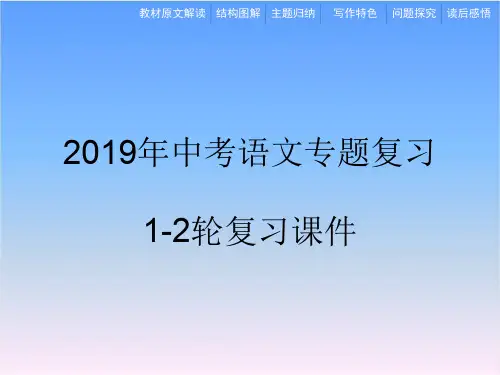 2019年中考语文(部编版)专题复习课件-第三部分  文言文阅读《三峡》