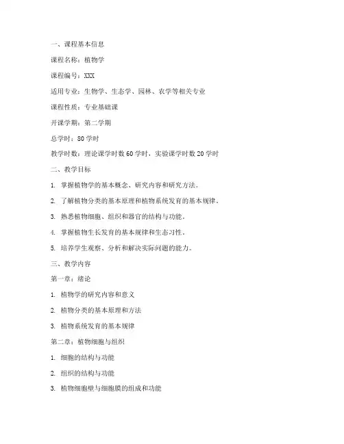 大学植物学_教案