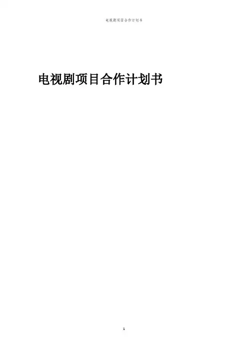 2024年电视剧项目合作计划书