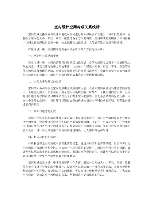 室内设计空间构成关系浅析