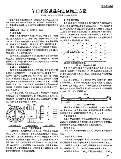 丫口寨隧道径向注浆施工方案