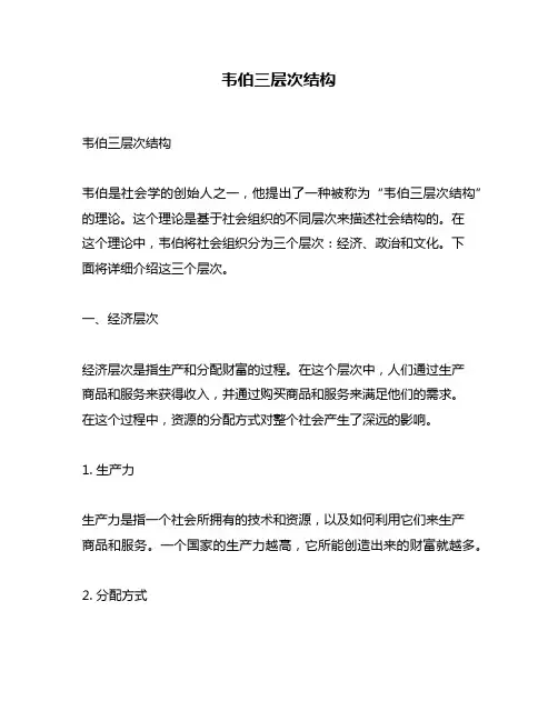 韦伯三层次结构