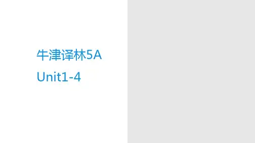 牛津译林5A期中复习