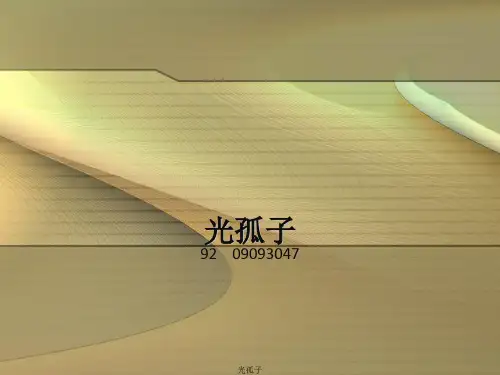 最新光孤子PPT