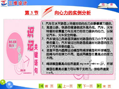 第四章  第3节  向心力的实例分析