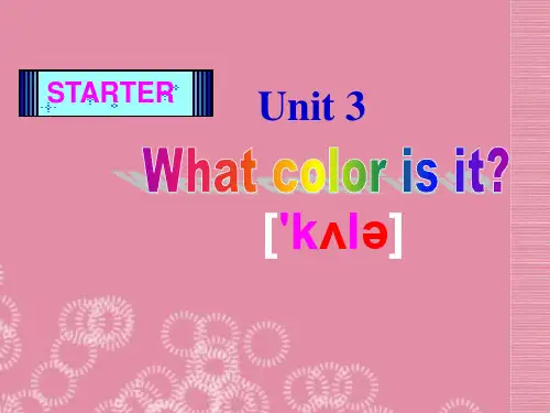 人教版七年级上StarterUnit3全单元课件