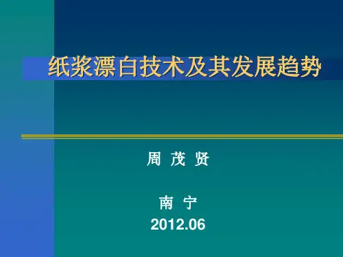 纸浆漂白技术及其发展趋势2013