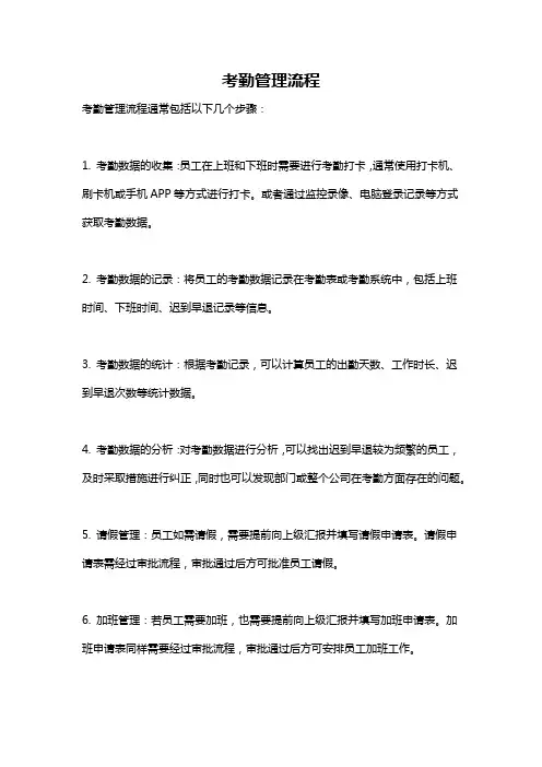 考勤管理流程