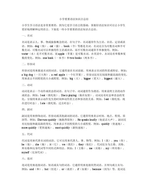 小学重要语法知识点总结